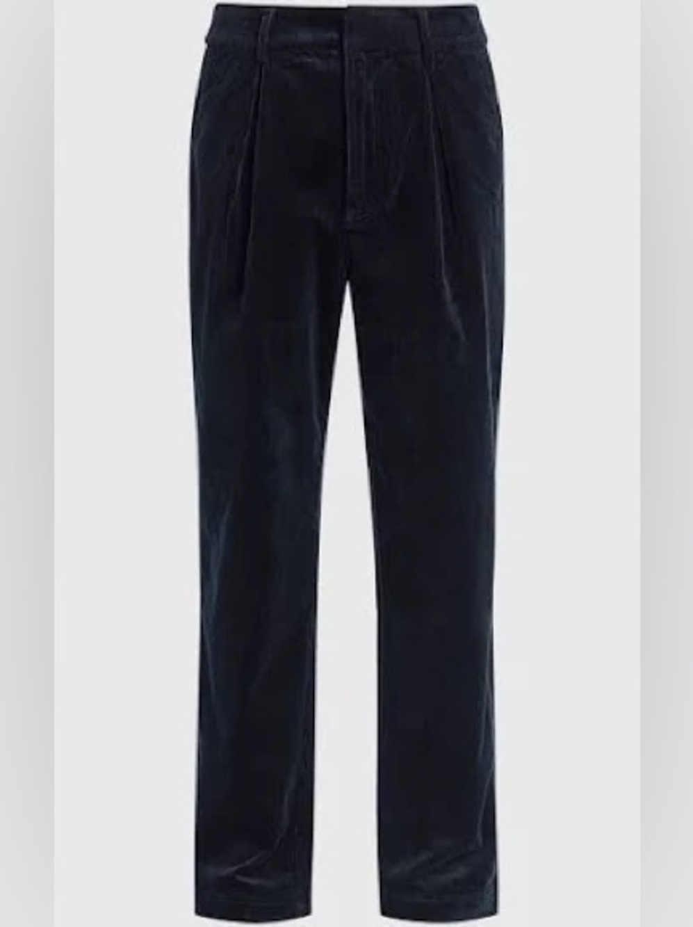 Ganni Ridgewood Cotton-Blend Corduroy Straight-Leg Pants
